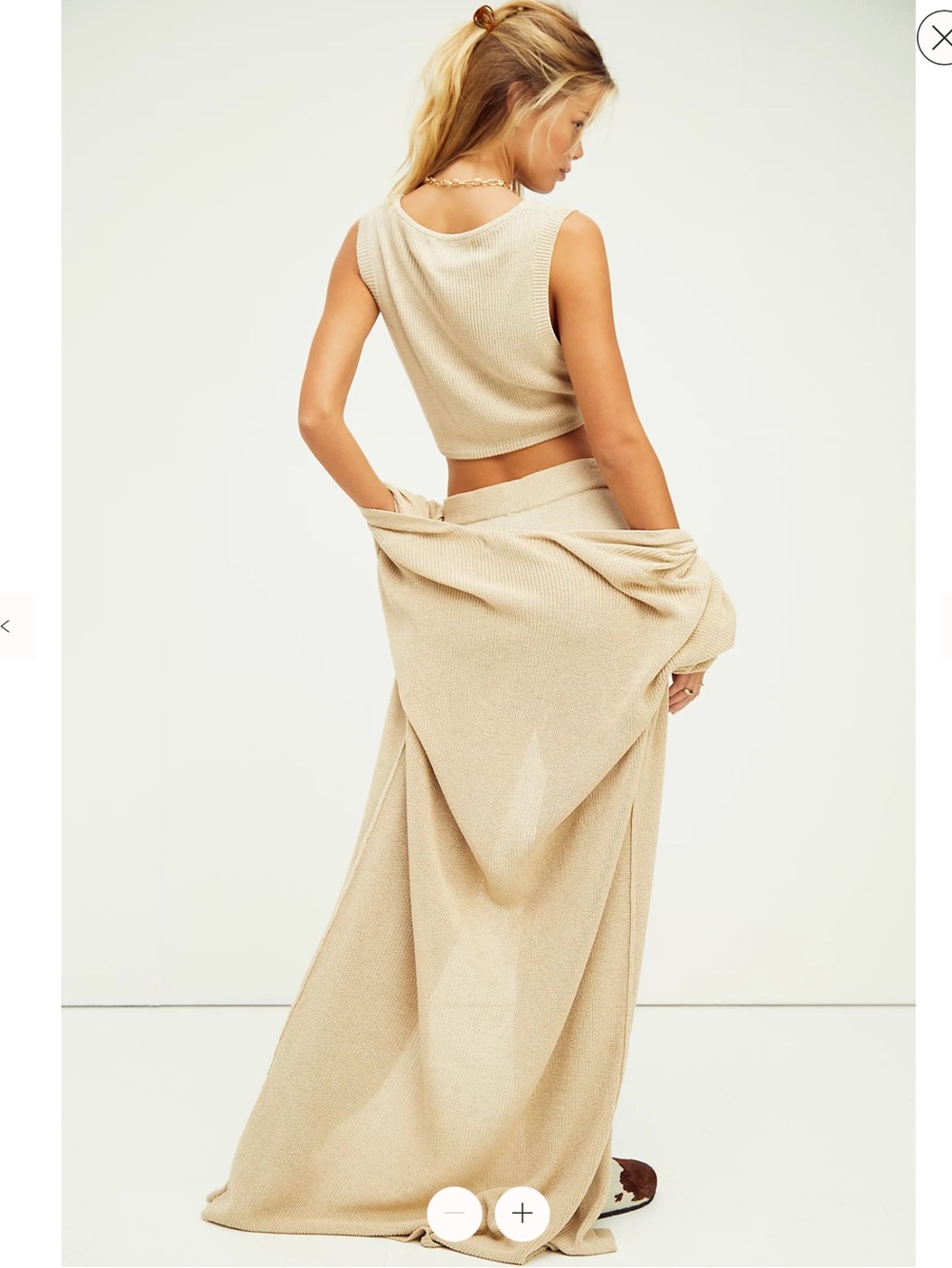 NWT Free People Living In This Sweater longline duster cardigan Small Beige - Picture 3 of 10